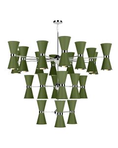 Hyde 42 Light Pendant Polished Chrome and Juniper Green