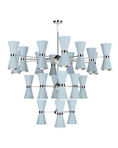 Hyde 42 Light Pendant Polished Chrome and Amalfi Blue