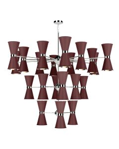 Hyde 42 Light Pendant Polished Chrome and Aubergine