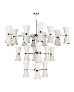 Hyde 42 Light Pendant Polished Chrome and Coconut