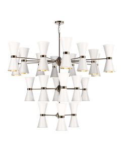 Hyde 42 Light Pendant Antique Brass and Arctic White