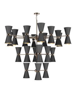 Hyde 42 Light Pendant Antique Brass and Black