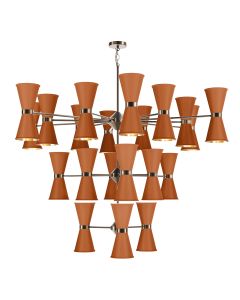 Hyde 42 Light Pendant Antique Brass and Marmalade