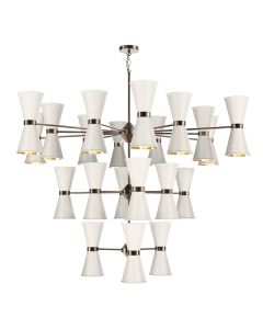 Hyde 42 Light Pendant Antique Brass and Coconut