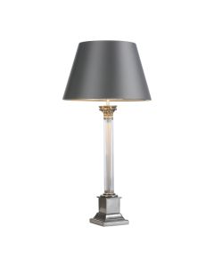 Imperial Large Table Lamp Pewter and Glass Base Only