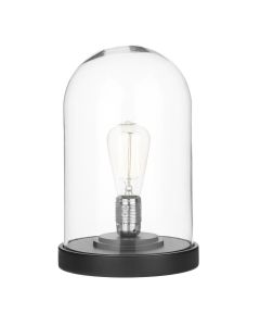 Jefferson Table Lamp Matt  Black and Glass