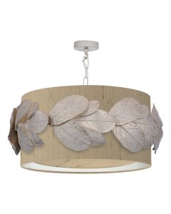 Laurel 4 Light Pendant Cream/Gold With Bespoke Shade