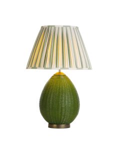 Lombok Table Lamp Juniper Green and Antique Brass Base Only