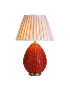 Lombok Table Lamp Strawberry and Antique Brass Base Only