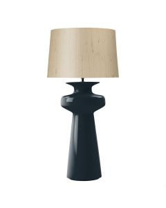 Lustre Table Lamp Smoke Blue Ceramic Base Only