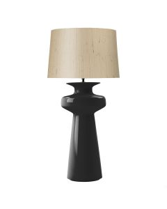 Lustre Table Lamp Black Ceramic Base Only