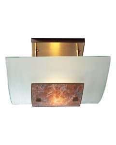 Savoy Semi-Flush Antique Brass