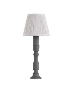 Newel Table Lamp Lead Grey With Shade