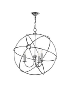 Orb 3 Light Pendant Aged Silver Fitting Only