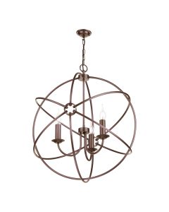 Orb 3 Light Pendant Antique Copper Fitting Only