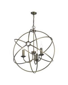 Orb 3 Light Pendant Antique Brass Fitting Only