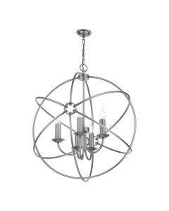 Orb 5 Light Pendant Aged Silver Fitting Only