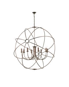 Orb 8 Light Pendant Antique Copper Fitting Only