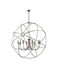 Orb 8 Light Pendant Antique Brass Fitting Only