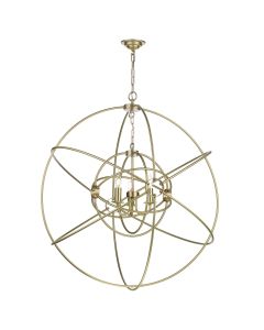 Orb 3 Light Pendant Brushed Brass Fitting Only
