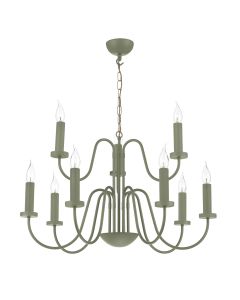 Pigalle 9 Light Pendant Sage Green Fitting Only