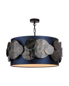 Planet 4 Light Pendant Multi Coloured With Bespoke Shade