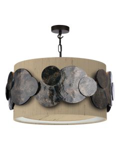 Planet 4 Light Pendant Multi Coloured With Bespoke Shade