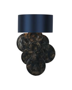 Planet Wall Light Dark Blue/Gold With Shade