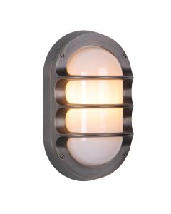 Plymouth Outdoor Wall Light Antique Brass and Opal Glass IP64