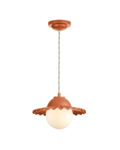 Pop Pendant Marmalade Ceramic and Opal Glass