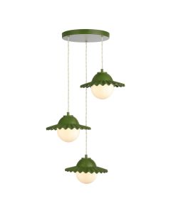 Pop 3 Light Pendant Bespoke Finish and Opal Glass