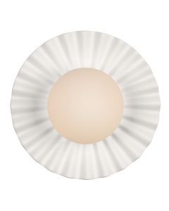 Pop Bathroom Wall Light Arctic White Ceramic and Opal Glass IP44
