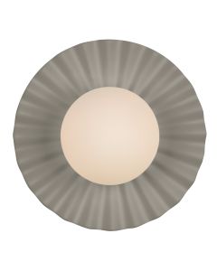 Pop Bathroom Wall Light Powder Grey Ceramic and Opal Glass IP44