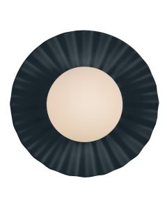 Pop Bathroom Wall Light Smoke Blue Ceramic and Opal Glass IP44