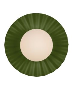 Pop Bathroom Wall Light Juniper Green Ceramic and Opal Glass IP44