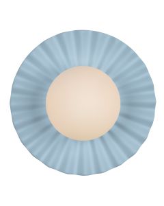 Pop Bathroom Wall Light Amalfi Blue Ceramic and Opal Glass IP44