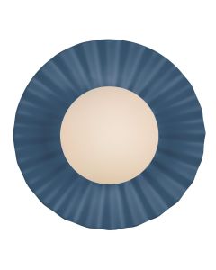 Pop Bathroom Wall Light Persian Blue Ceramic and Opal Glass IP44