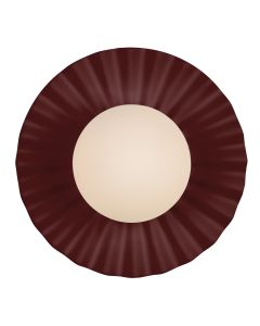 Pop Bathroom Wall Light Aubergine Ceramic and Opal Glass IP44