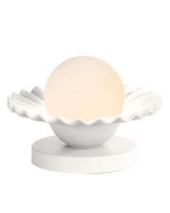 Pop Table Lamp Arctic White Ceramic and Opal Glass
