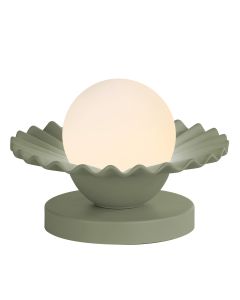 Pop Table Lamp Sage Green Ceramic and Opal Glass