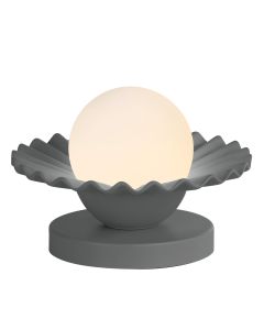 Pop Table Lamp Lead Grey Ceramic and Opal Glass