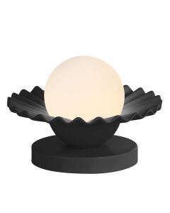 Pop Table Lamp Black Ceramic and Opal Glass