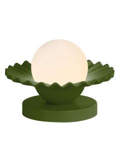 Pop Table Lamp Juniper Green Ceramic and Opal Glass