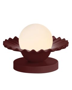 Pop Table Lamp Aubergine Ceramic and Opal Glass