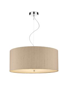 Renoir 3 Light Pendant Bespoke and Polished Chrome With Bespoke Shade