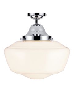 Rydal Bathroom Ceiling Light Polished Chrome and Glass IP44