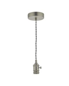 1 Light Antique Chrome E14 Suspension