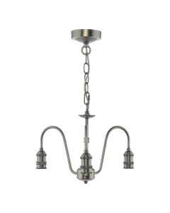 3 Light Suspension Antique Chrome Fitting Only