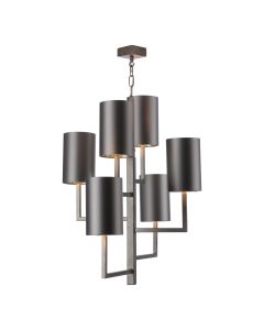 Spruce 6 Light Armed Pendant Aged Silver Fitting Only