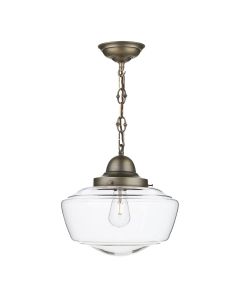 Stowe Pendant Antique Brass and Glass